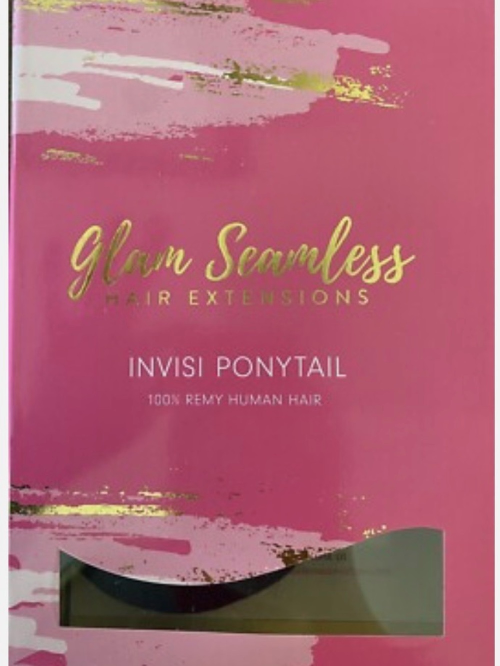 Glam Seamless Invisi Ponytail - Pink 100% Remy Human Hair